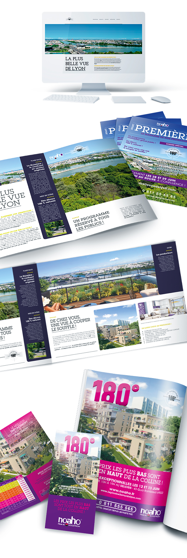 Conception et développement site web, production outils print Noaho