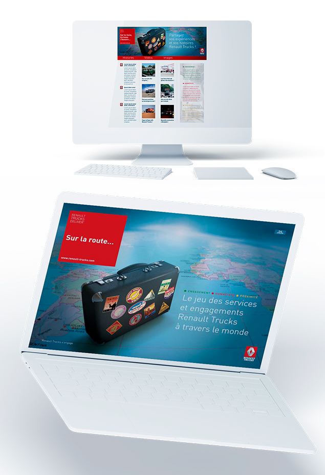 Conception et développement activations on-line Renault Trucks