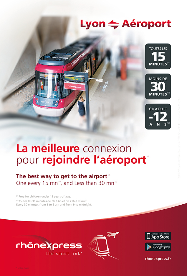 Conception affiche publicitaire Rhônexpress